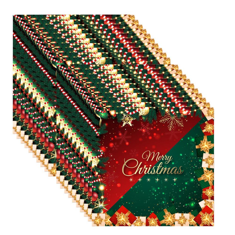 Merry Christmas Party Disposable Paper Plate Tableware Napkins Tablecloth Christmas Decor For Home New Year 2025