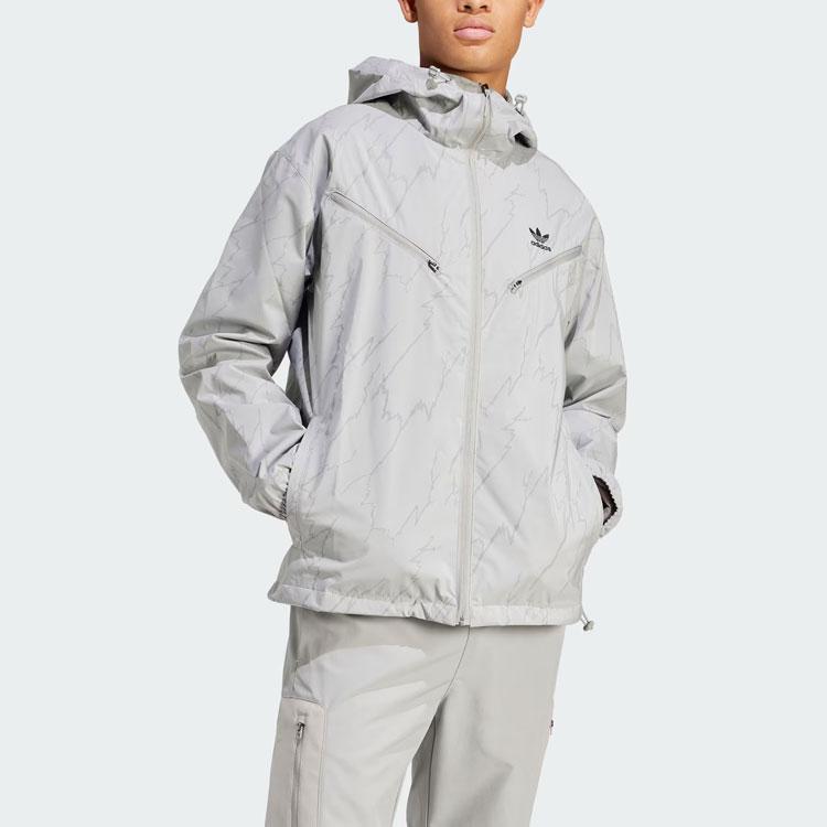 Adidas Vestes Originals Imprimé Montréal Coupe-vent Homme Vestes Gris Pur IS2811