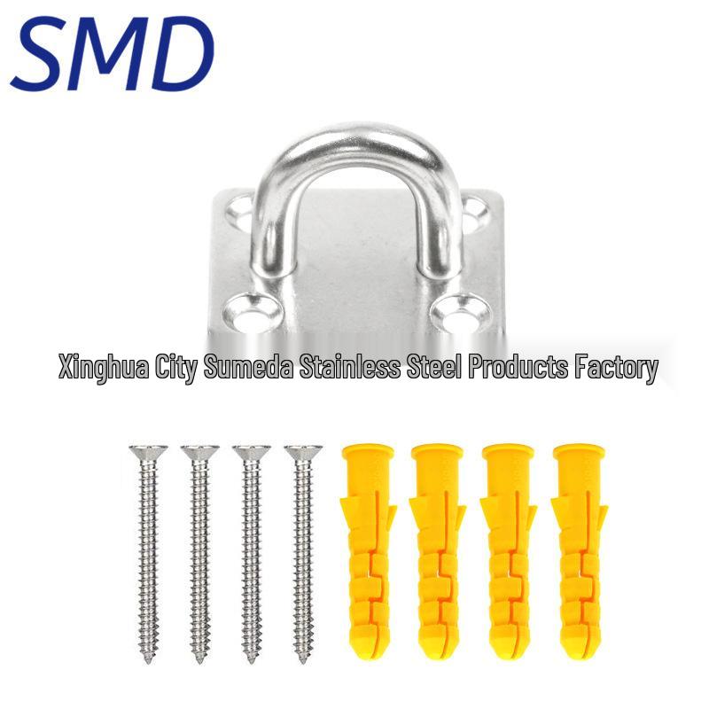 Stainless Steel Ceiling Eye Plate Carabiner Kit for Yoga Hammock Hanging