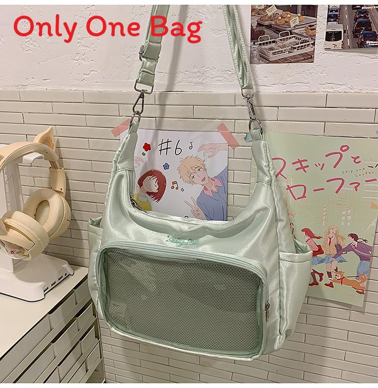 Sweet Cool Girl Crossbody Bag With Zipper Closure For Casual Outings