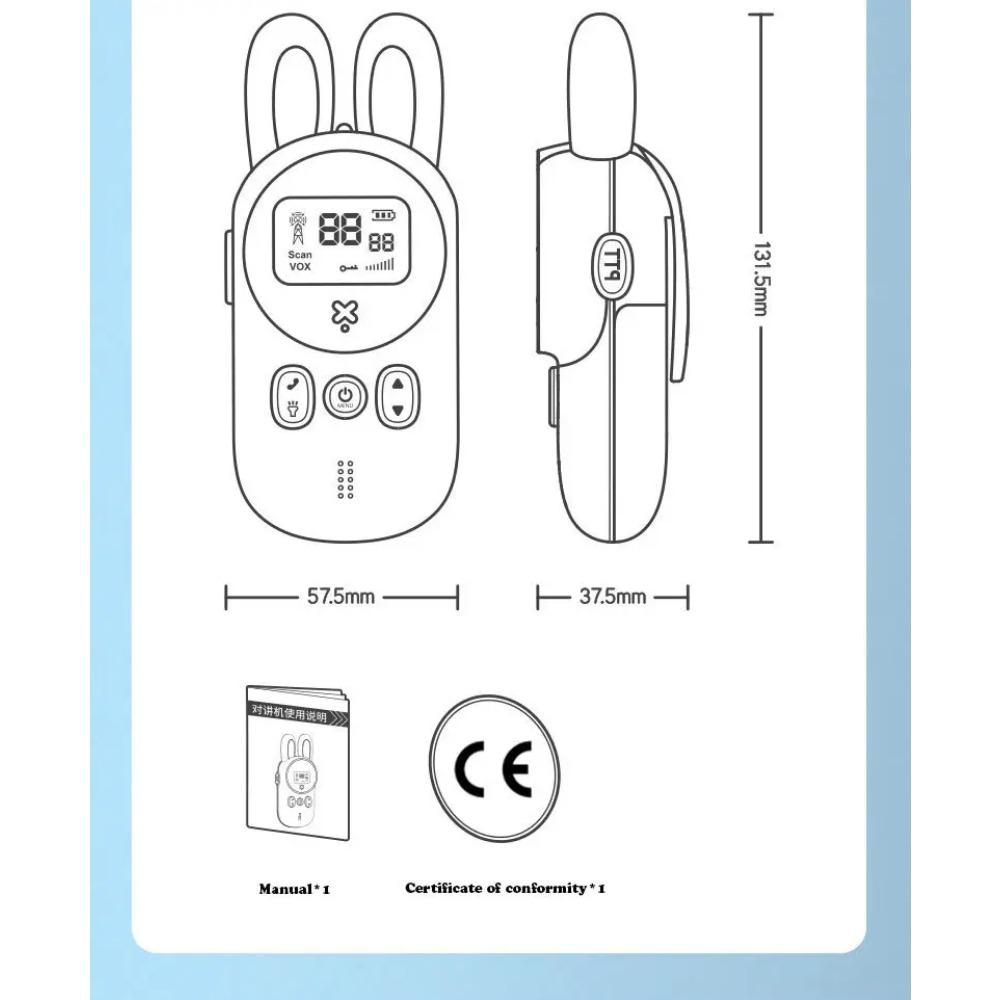New 2pcs Children Walkie Talkie Kids Radio Receiver Walkie Talkies Birthday Gift Child Toys for Boys Girls
