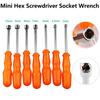 6 Angle Wrench Socket Wrench 1pc 5/5.5/6/7/8/9/10mm Orange 190-200mm Mini Hex Bit Screwdriver Socket Wrench Nut Shank Drill Bit