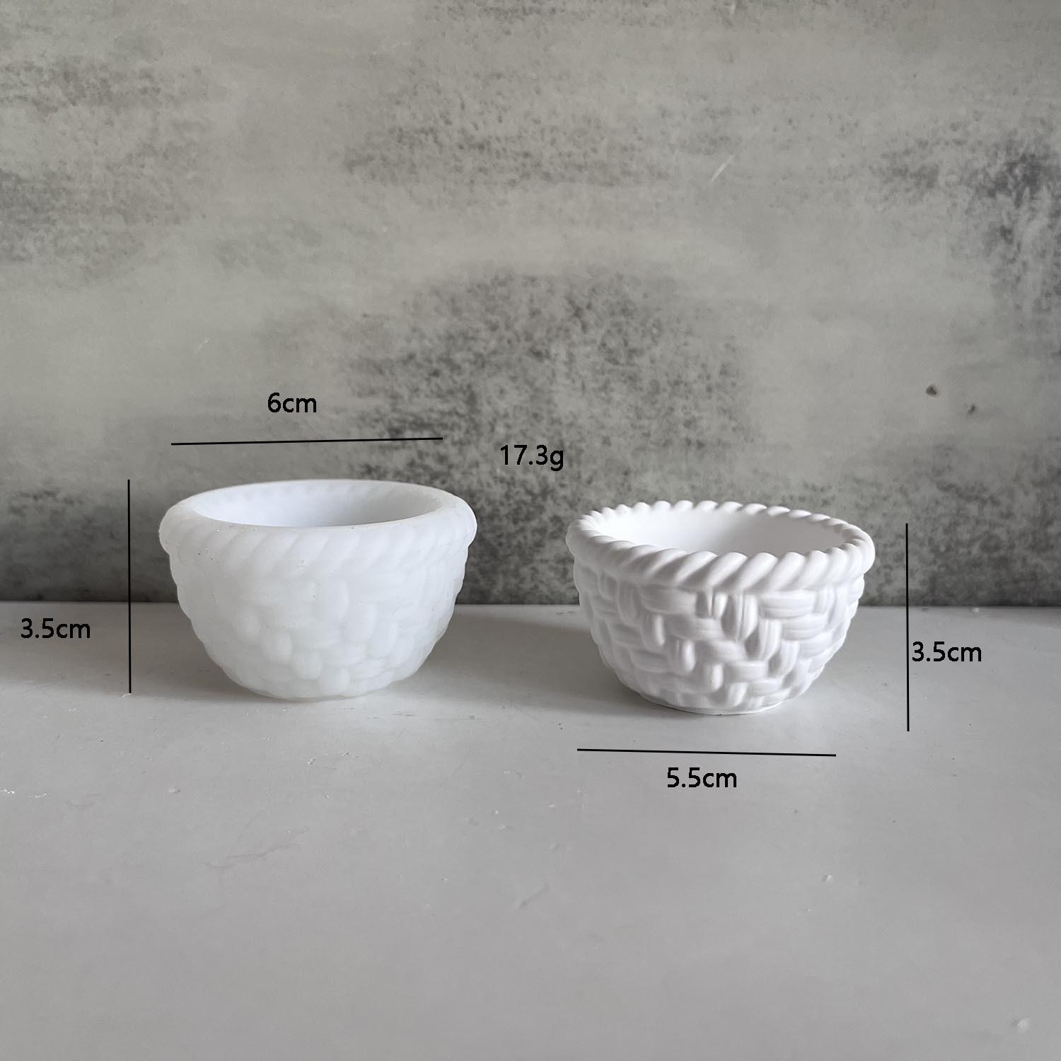 

Плетеная корзина форма для цветочного горшка DIY бетонная форма для стакана для свечи, силиконовая форма для волнообразной вазы, подставка для ручек, гипсовая чаша, форма для глины белый