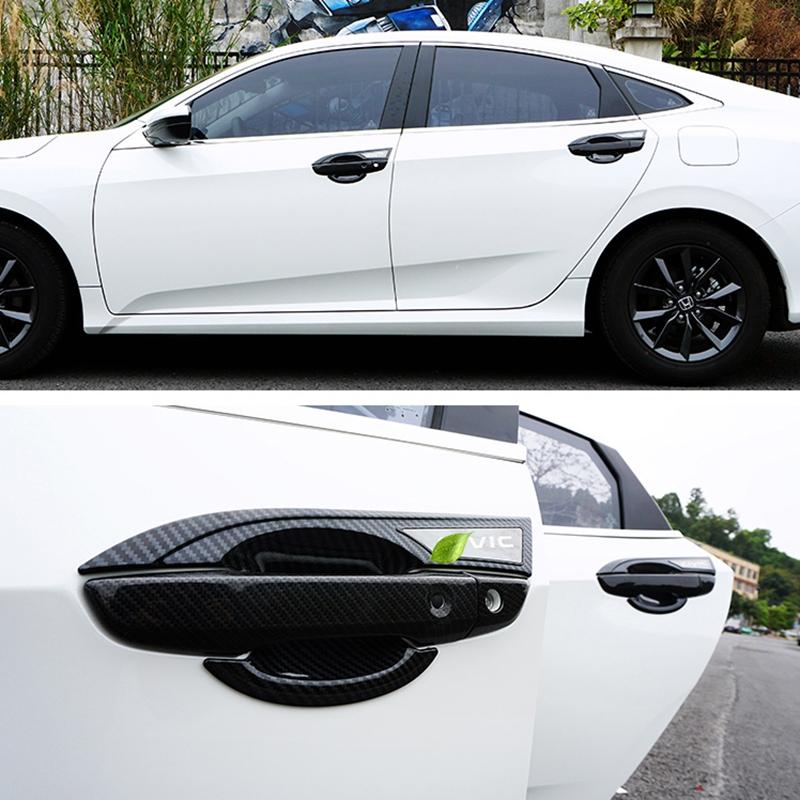 Upgrade For Honda/Civic 10th 2016 2017 2018 Car Door Handle Covers Auto Overlay Trim Stickers Car Tuning