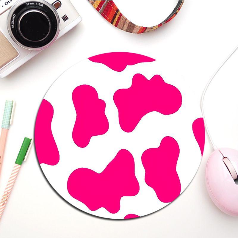 Cow Print Rubber Small Keyboard Mat Table Mat Students Cabinet Gamer Desktop Mousepad Cup Mats For PC Mouse Carpet