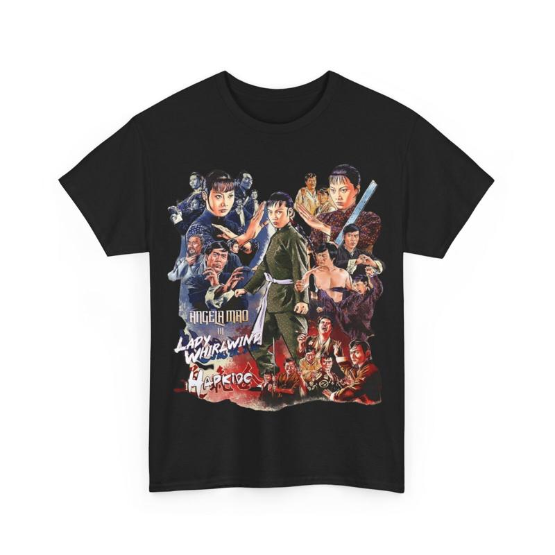 Angela Mao Lady Whirlwind Hapkido Movies T Shirt Heavy Cotton