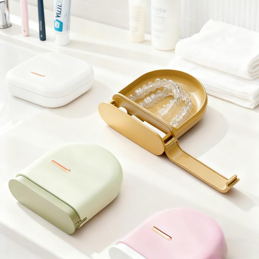 Orthodontic Invisible Braces Storage and Cleaning Box - Food-Grade Retainer and Tooth Storage Solution