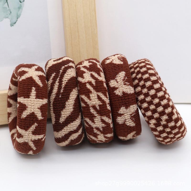 5 Pcs Simple Scrunchies Women Girls Elastic Hair Rubber Bands Accessories Tie Hair Ring Rope Headdress Headwear Ponytail Holder