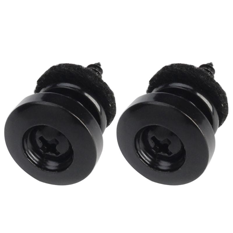 2Pcs Guitar Strap Lock Guitar Strap Button Set Metal Strap Lock Flat Mushroom Head for Acoustic Electric Guitar Ukulele