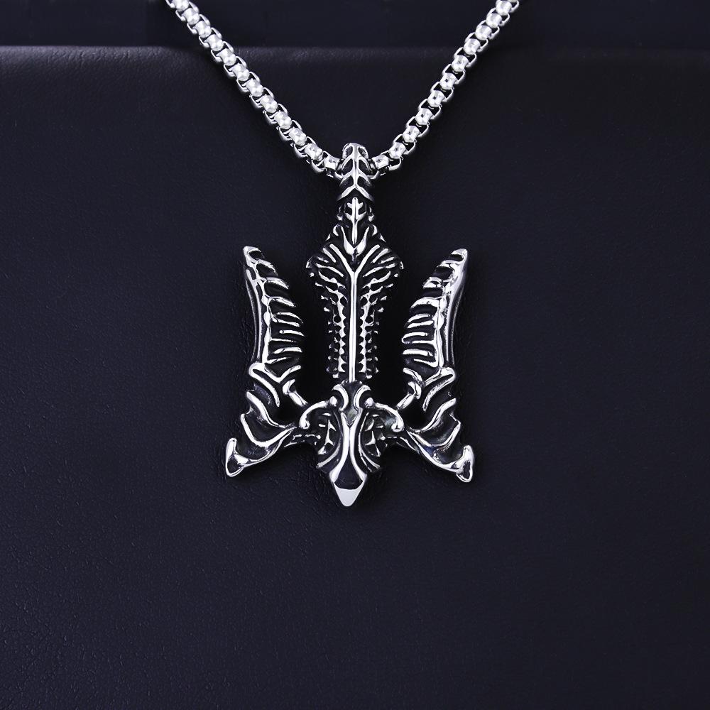 Nordic Celtic Viking Soaring Eagle Stainless Steel Men's Pendant Necklace
