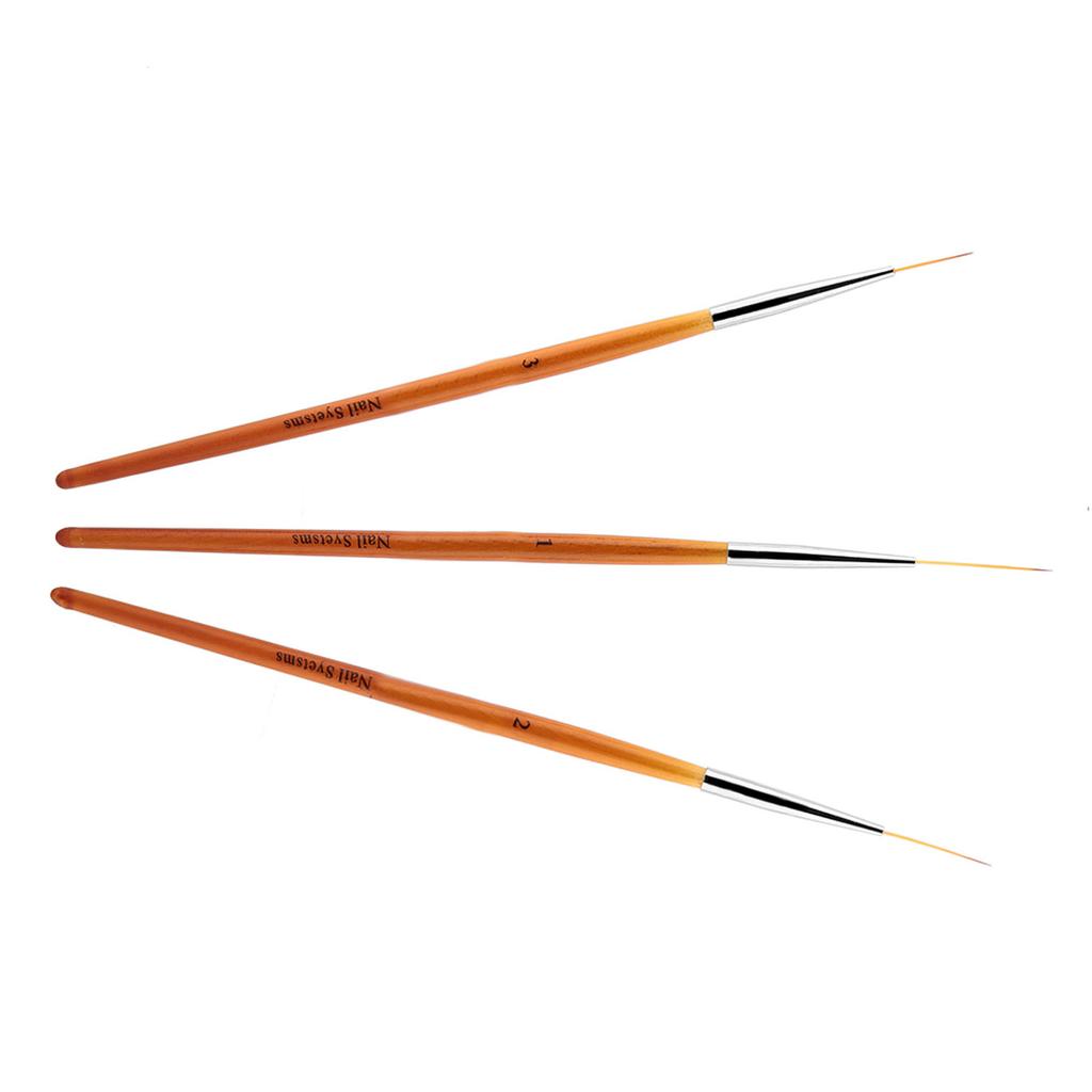 3Pcs Nail Art Drawing Line Brush Painting Pen Nail Dotting Tool Set