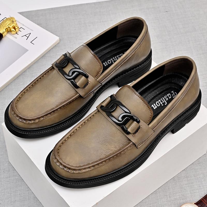 Business Elegant Men Social Casual Shoes  bottom Loafers For Men Comfortable Classic Black outdoor party wedding men's shoes