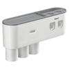 Punch-Free Wall-Mounted Toothbrush & Mouthwash Cup Set with Electric Toothpaste Dispenser