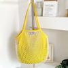 Leisure Summer Woven Shoulder Bag Large Capacity Fashion Nylon Mesh Tote Bag Simple Handbag Beach Handbag Vacation