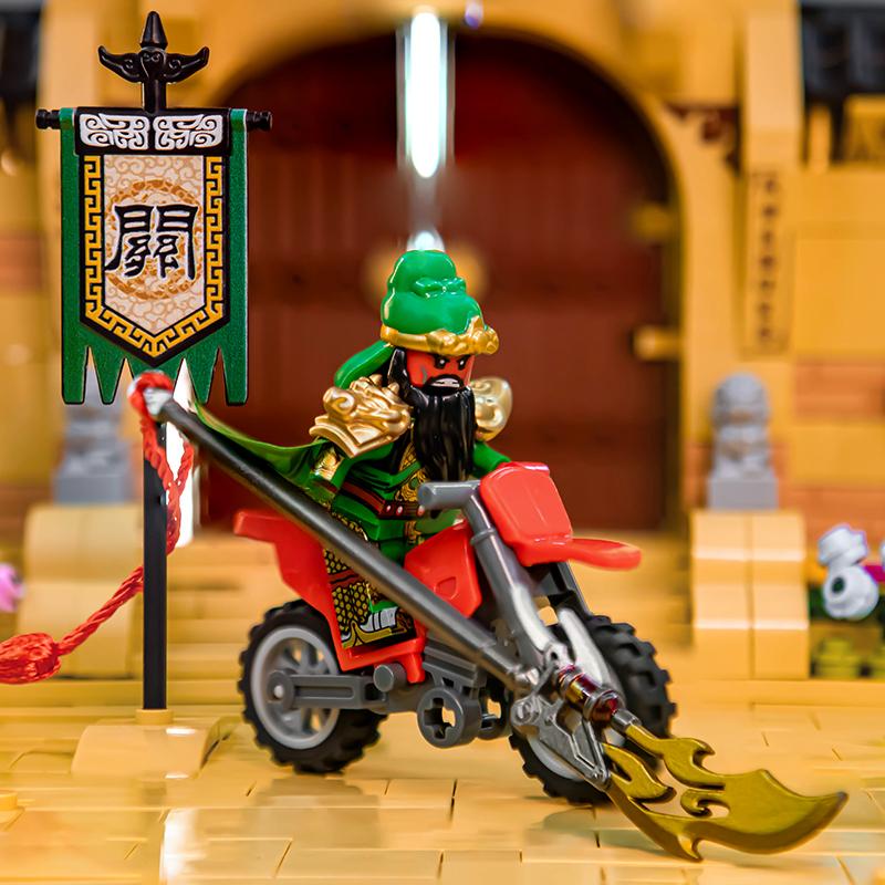 Building Block Man Figurine Three Kingdoms Zhuge Liang Armor Version Lu Bu Children's Assembly Toy Boy Holiday Gift Collection