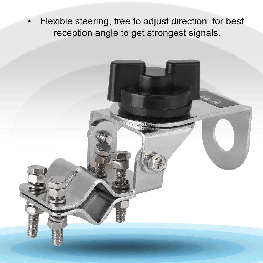 Vehicle Antenna Mount Bracket For Car Radio Adjustable Antenna Bracket(Silver)