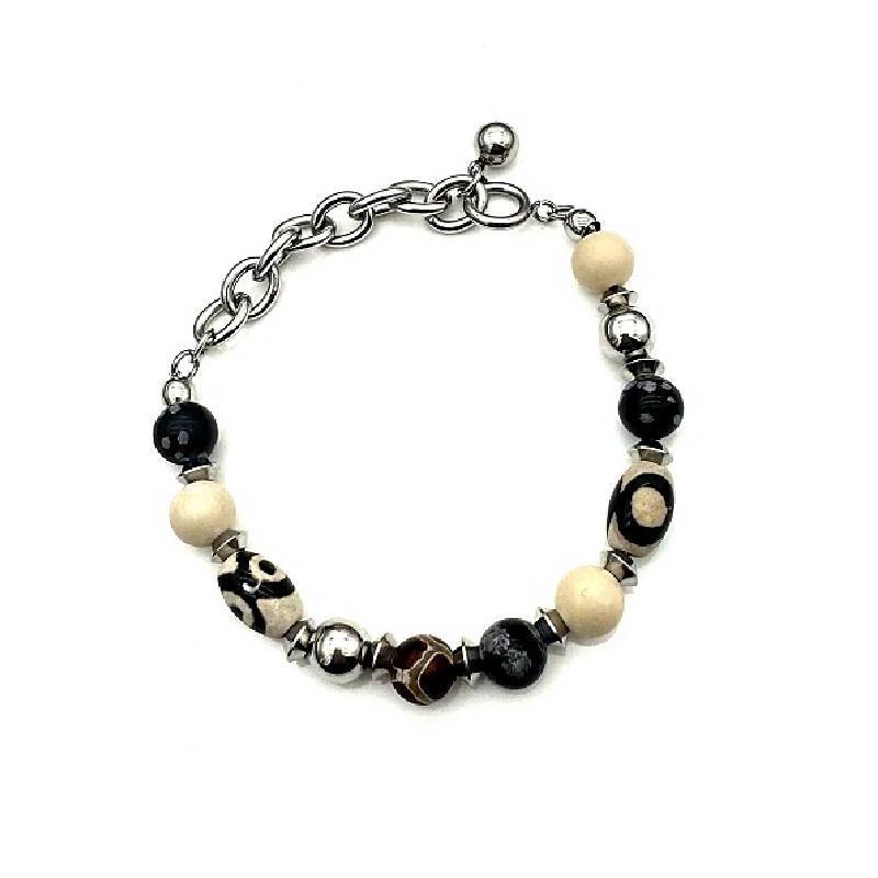 

Retro Natural Agate Stone Beaded Bracelets For Men And Women Boho Style Gift