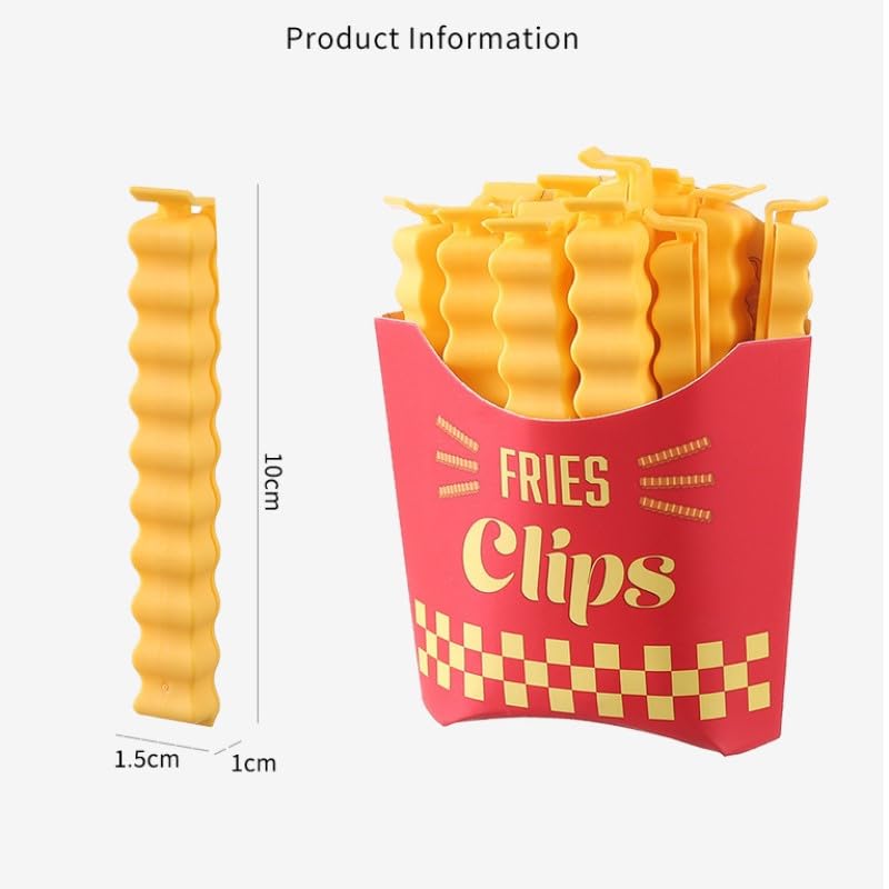 Cute French sticker 12 pieces per A cute stationery item perfect for high and college Easy to A variety of great as a fry-shaped clips, bag.