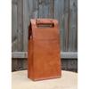 Vinkorg i läder: Resfodral för 2 flaskor | Unik design | Skyddande insats för flaskor | Handgjord