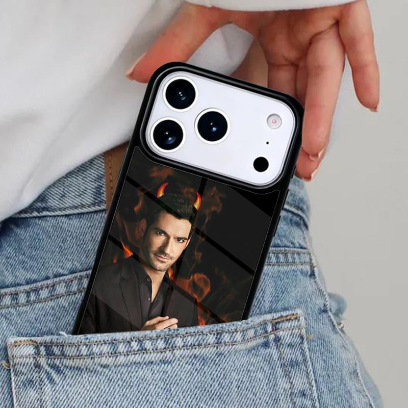 80 Lucifer Tom Ellis Telefoonhoesje voor iPhone 16e 15 14 13 12 17 Pro Max Plus Air 17pro Cover Coque