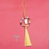 Eighteen-Seed Car Pendant: Safe Travel Charm, Bodhi Bead Ornament, Premium Temple Decoration.