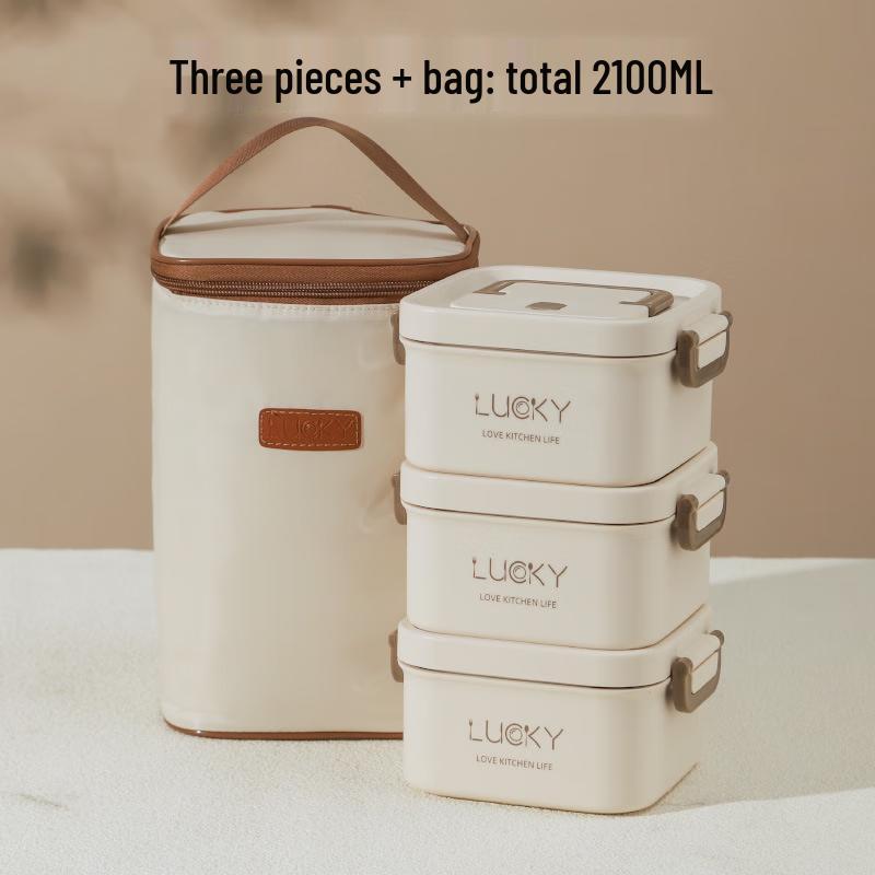 He Baifu Food-Grade 304 Stainless Steel Insulated Bento Box Set