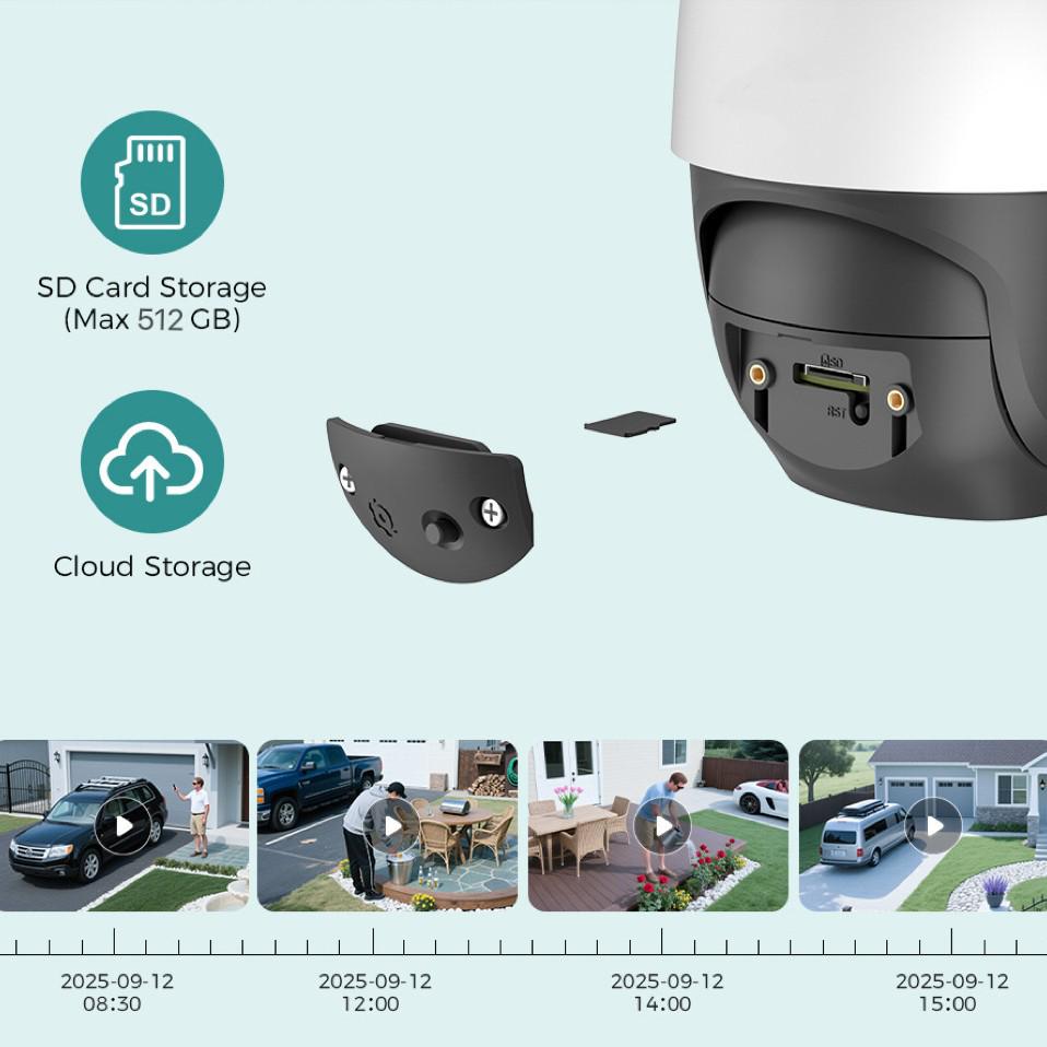 Uniview 8MP/12MP Ultra HD PTZ Camera with POE, Full Color Mode, Two-Way Audio, Waterproof