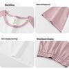 Women's Summer Cotton Pajama Set - Short Sleeve, Round Neck, and Shorts - Lightweight Casual Wear for Teens and Men