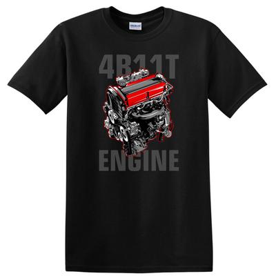 4B11T Engine T Shirt Graphic Car Tee for Auto Enthusiasts Mechanics Garage