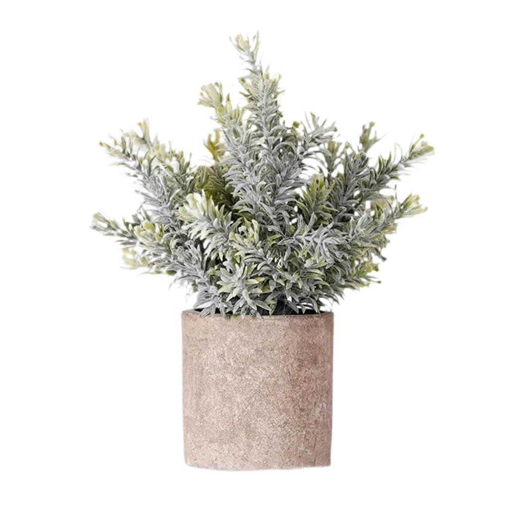 Artificial Plant Small Potted Faux Greenery Lifelike Plastic Plant for Housewarming Indoor Garden Office Bedroom