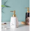 350ml Ceramic Liquid Soap Dispenser with Pump | Marble Finish Durable Handwash Dispenser for Bathroom & Kitchen
