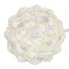 European & American Elegant Ribbon Flower Bridal Bouquet – Beaded Five-Flower Design