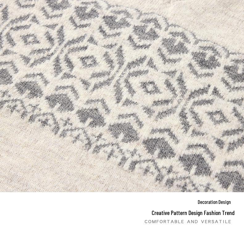 Men's Retro Argyle Fair Isle Knit V-neck Sweater Vest for Autumn/Winter