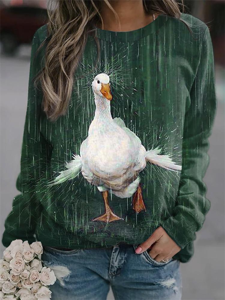 Cute Dog 3D Print Women round-neck sweatshirt Fashion Cute Animal Duck Hoodies Girl Coat Festival Kawaii Women Clothes Top