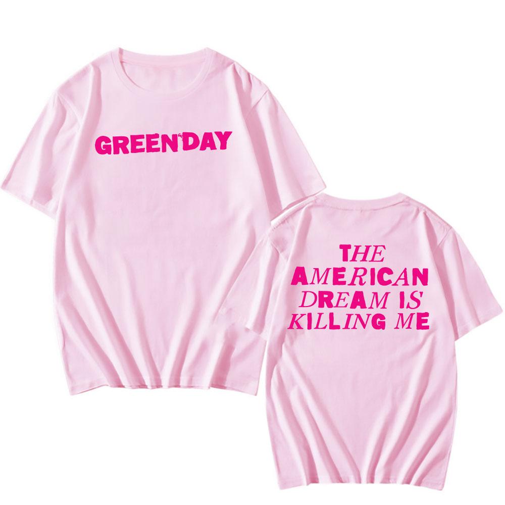 

SAVIORS The American Dream Is Killing Me T-shirt Rock Band Green Day Tshirt Summer Short Sleeve T Shirt Men Clothing Top 4XL