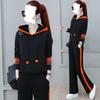 Autumn Korean Style Sports Suit Hooded Sweatshirt for Women, Loose Slimming, Western Style Casual Wear Two-piece Set