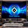 Wall Hanging Tapestry Custom NameHamburger SV Pattern Personalized Printed Fabric Wall Decor