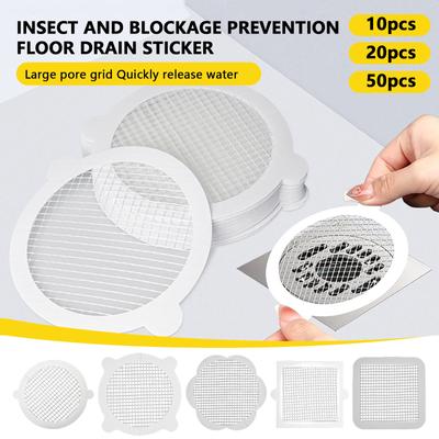 Bathroom Kitchen Disposable Floor Sticker Bathroom Anti-clogging And Insect-proof Self-adhesive Fiber Filter