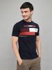Monte Carlo Men Regular Fit Navy Blue Tshirt