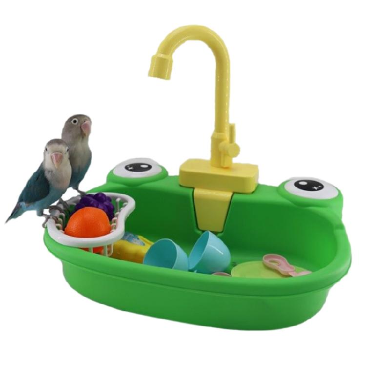 Bath Sink for Bird Kids Kitchen Sink Toy Pretend Play Water Toy for Boys Girls