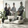 Fab Four Wall Tapestry, Aesthetic Printed Fabric Blanket, Suitable for Bedroom, Living Room, and Home Decor.
