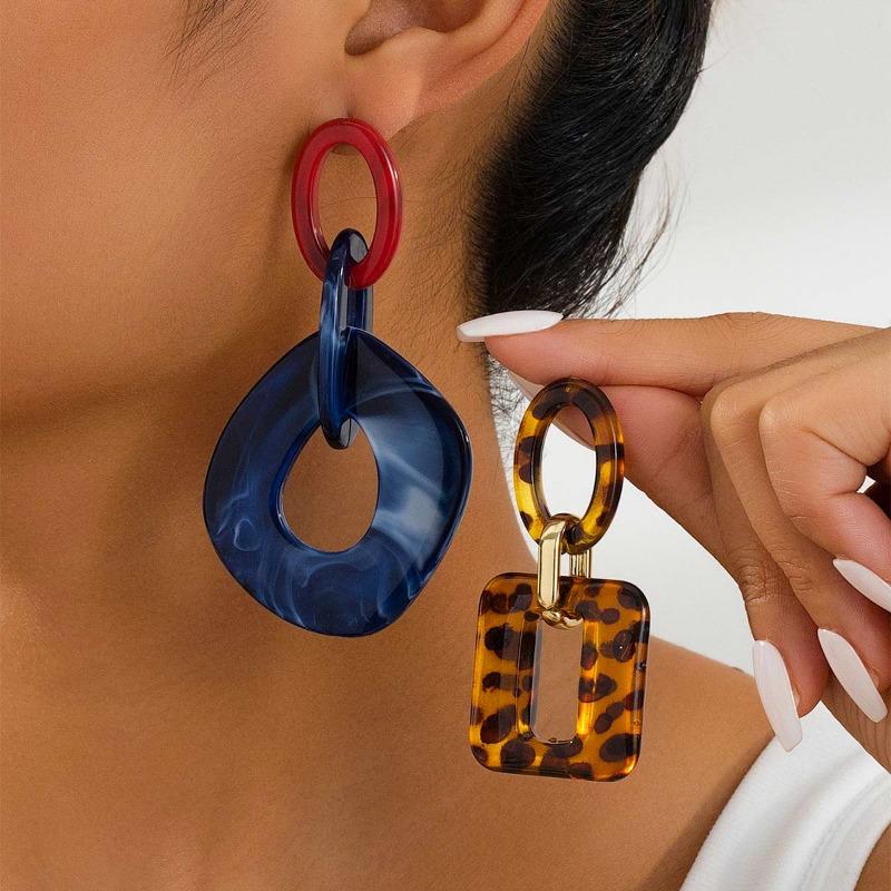 Earrings Chain earrings, acrylic earrings for women, geometric earrings