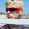 Wrap Around Punk Y2K Sunglasses Women One Piece Narrow Edge Future Wind Sun Glasses Trendy Men Outdoor Goggle Shades 2025