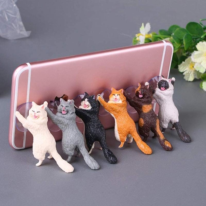Cute Cat Suport Telefon Mobil Ventuza Stand Desktop Tablet Stent Kitten Gifts
