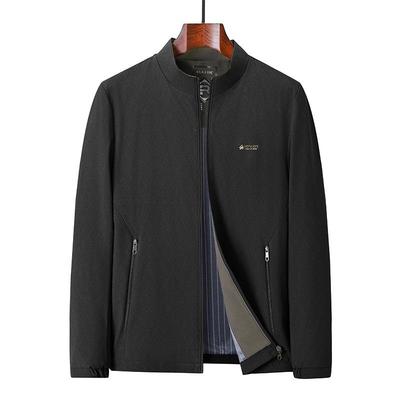 Einfarbige Herren-Business-Jacke mit Stehkragen, dünne Freizeitjacke