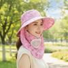 Detachable Picking Tea Hat With Mask Neck Protection Hat Soft Sunshade Shawl Cap Spring / Summer