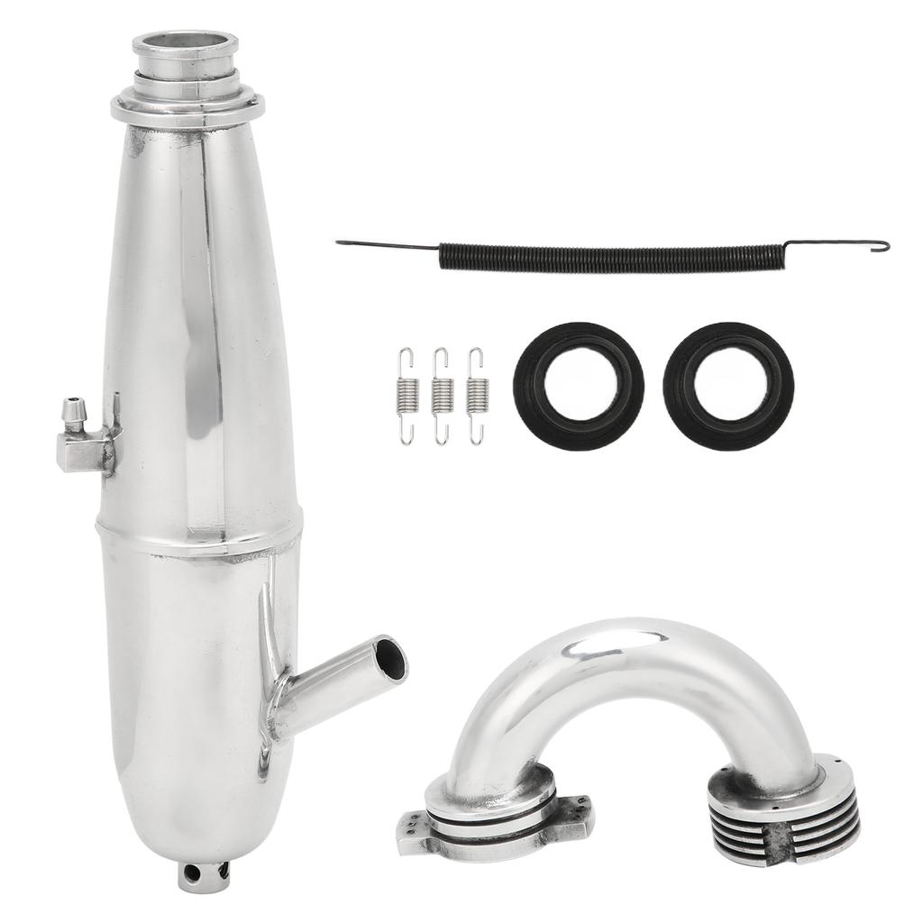 Rura Wydechowa Silnika Stop Aluminium Solidna Odporna na Deformacje Akcesoria do Pojazdów Zdalnie Sterowanych do Ciężarówki Olejowej 1 8