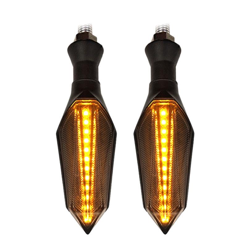 2PCS Universal Motorcycle Turn Signals, Front Rear LED Turn Signal Lights  for Motorbike Scooter Quad Cruiser Off Road Turing