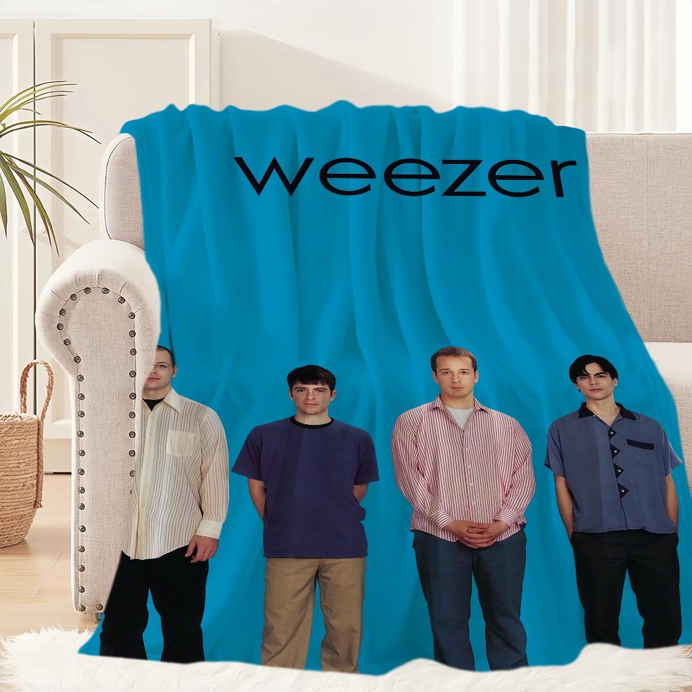 Rock Band W-Weezer Blanket Blanket for Couch Sofa Travel Home Picni Flannel Blanket birthday gift Warm Comfortable