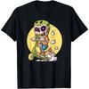Skeleton Stunt Scooter Cartoon Cotton Men T Shirt